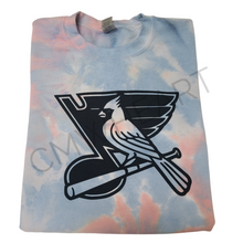 Load image into Gallery viewer, Tie Dye Blues &amp; Cardinals Mashup Crewneck Sweatshirt
