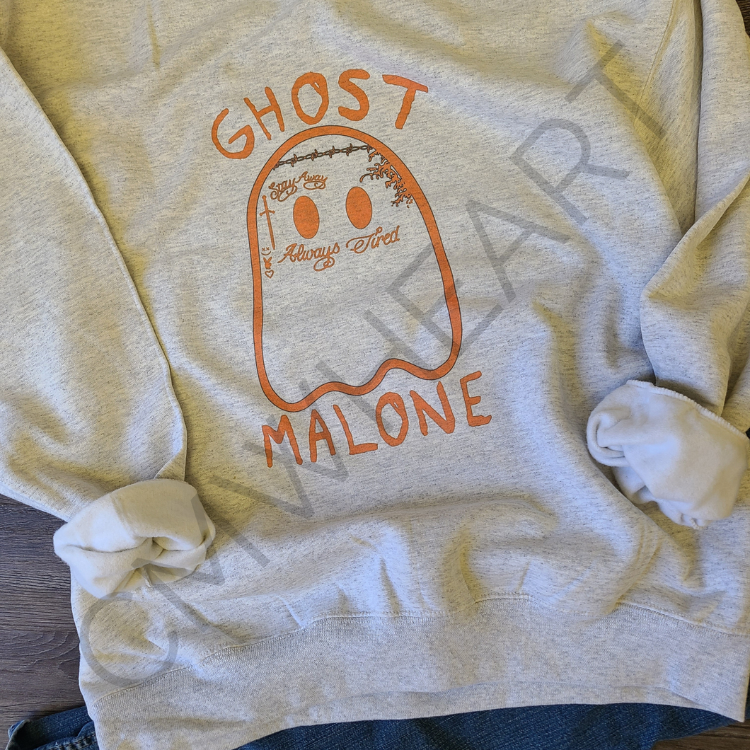 Orange Ghost Malone Crewneck/Hoodie